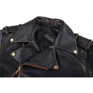 Chaquetas de cuero para hombre con diseño de cuello elegante, proveedor de ropa exterior de moda, chaquetas de cuero para hombre al por mayor. - Product Image 5