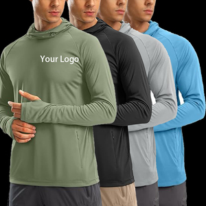 Camisa de Pesca de Manga Larga para Hombre con Protección Solar UPF 50, Color Gris Sólido, Anti-UV - Product Image 5