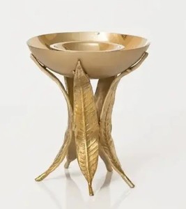 Quemador de Incienso Moderno de Metal Dorado con Soporte en Forma de Hoja, Incienso Árabe Oud, Ecológico, Hecho a Mano, Decorativo, Fragancia para el Hogar, Verano, Otoño - Product Image 3