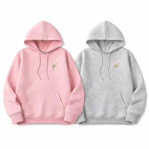 Streetwear 3D Embroidered Polyester Cotton <b>Hoodies</b> blank with flower logo new arrival 2026 customization available - Product Image 5