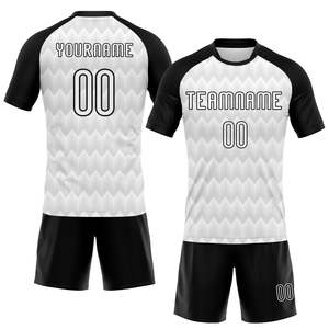 Uniforme de Voleibol Premium Blanco y Negro con Diseño Geométrico, Ropa Deportiva Ligera con Logotipo, Nombre y Número Personalizados - Product Image 1