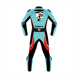 Traje de Carreras de Motocicleta Personalizado para Hombre, de Cuero Vacuno/Canguro, Mono de Una Pieza, con Protección CE y Soporte para la Espalda - Product Image 2