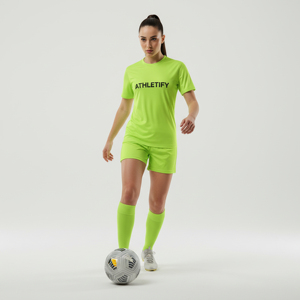 Ensemble Maillot et Short de Football Personnalisé pour Femme – Tenue d'Équipe 100% Polyester Respirant, Anti-Transpiration, Séchage Rapide – Vêtements de Sport OEM Privé - Product Image 1