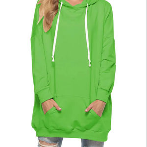 Sweat-shirt oversize à col roulé pour femme, couleur unie, tricoté, manches courtes, polaire, vêtement d'hiver, coupe classique, col rond, sweat à capuche long - Product Image 4