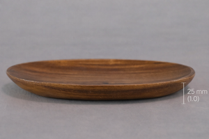 Assiette ovale en bois de taille moyenne - Product Image 4