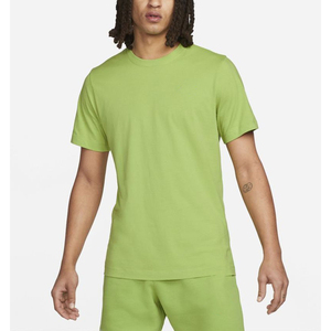 T-shirt Homme Col Rond en Coton Épais Coupe Ample Épaules Tombantes Uni Décontracté Style Urbain Été - Product Image 1