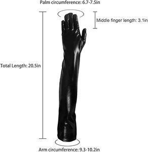 Luxury Women’s <b>Long</b> Leather <b>Gloves</b> – Genuine Sheepskin Arm Sleeves Fashion <b>Gloves</b> - Product Image 6