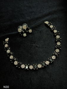 Conjunto de joyería nupcial de diamante americano clásico, collar y pendientes de dos piezas para boda, estilo clásico de moda - Product Image 2