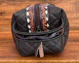 กระเป๋าเครื่องสำอางหนังลายควิลท์ลายเพชรสุดหรูกระเป๋าเครื่องสำอางดีไซน์เนอร์กระเป๋าเครื่องสำอางสำหรับเดินทางอเนกประสงค์ - Product Image 5