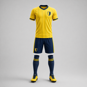 Conjunto de Camiseta, Pantalones Cortos y Calcetines de Fútbol para Hombre, Degradado Blanco y Morado, Cuello en V, Manga Corta, Transpirable, Poliéster, Uniforme Completo - Product Image 2