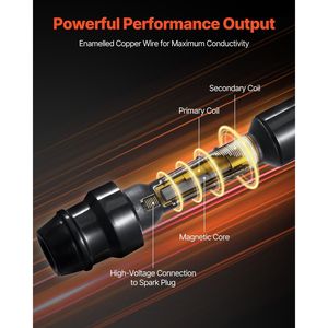 Ensemble de 6 bobines d'allumage compatibles avec les bougies d'allumage pour Nissan Maxima Murano Altima Pathfinder Quest Xterra Pathfinder FR - Product Image 3