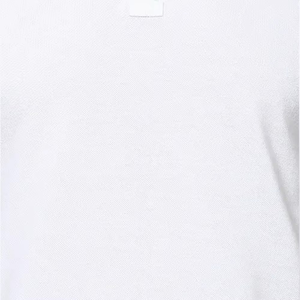 Men's <b>White</b> Short Sleeve <b>Polo</b> Shirt With Navy Trim Cotton Oxford Casual Wear Regular Fit Button Design Solid Color Woven Fabric - Product Image 6