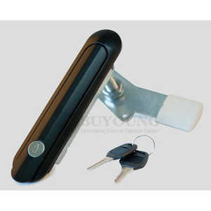 BUYOUNG BYMS6019Z-1A-1 BK Push-Plane Serrure Rotative avec Poignée Noir Couleur Produit - Product Image 1