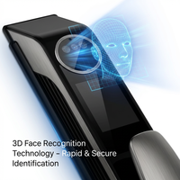 Serrure de porte intelligente Tuya WiFi avec reconnaissance faciale 3D, biométrique, empreinte digitale, en alliage d'aluminium, déverrouillage 7-en-1, modèle S27 pour porte en bois