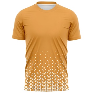 Camiseta Deportiva Minimalista con Degradado Dorado para Hombre, Ropa Deportiva de Alto Rendimiento, Tejido Transpirable, Diseño Moderno para Entrenamiento - Product Image 1