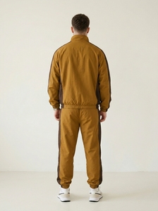Survêtement pour homme, couleur unie, manches longues, taille élastique, à capuche, décontracté, hiver, respirant, léger, séchage rapide, polyester, coupe classique - Product Image 2