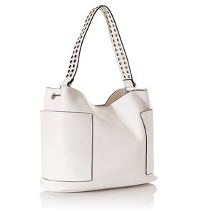 Bolso Tote de Cuero Granulado Blanco para Mujer, Bolso de Hombro, Bandolera, Bolso de Mano con Asa Superior para Oficina y Viajes - Product Image 2