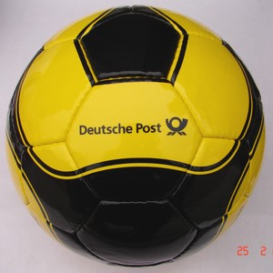 ลูกฟุตบอลเยอรมันโพสต์ สีเหลืองดำ ทนทาน ลูกฟุตบอลโปรโมชั่น - Product Image 1