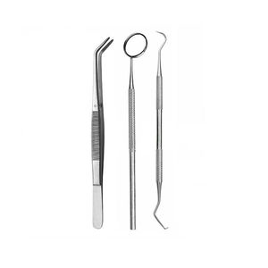 Juego de Instrumentos Dentales Manuales de Acero Inoxidable Grado A+ Reutilizables con Empuñadura Ergonómica Certificación CE Espejo de Pulido Explorer By Grip Surgical - Product Image 2