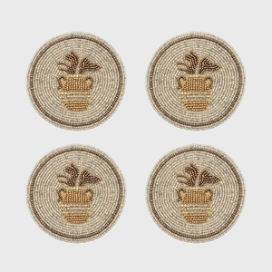 Posavasos de bordado con cuentas de semillas de moda con arte detallado, posavasos de bordado con cuentas de semillas brillantes para ideas de regalos - Product Image 3