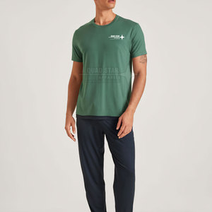 เสื้อยืดสตรีทแวร์พิมพ์ลายโลโก้ แขนครึ่งตัว สำหรับผู้ชาย ผ้าฝ้าย 100% ระบายอากาศ แห้งเร็ว ทรงหลวม ดีไซน์ใหม่ - Product Image 4
