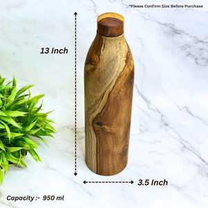 Premium Quality Modern Design <b>Copper</b> <b>Bottle</b> with wood Finish 500ml for <b>Drinking</b> Water at Wholesale Price Indian Manufacture - Product Image 6