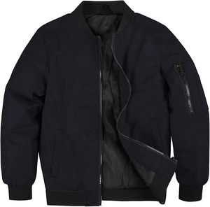 Men's Casual Spring Satin Bomber Jacket 100% Cotton Waterproof Windproof Breathable Embroidered Athletic Varsity for Sale - Product Image 2