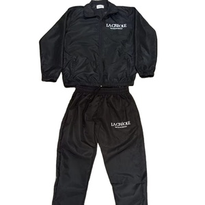 Ensemble de survêtement unisexe coupe-vent respirant à motif uni, longueur genou, en Spandex/Coton avec cordon de serrage pour l'hiver - Product Image 1