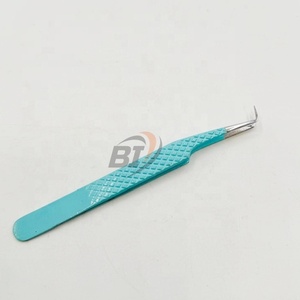 แหนบต่อขนตาสแตนเลสแบบมืออาชีพ ปลายเรียบ จับแน่น แหนบต่อขนตา 90 องศา - Product Image 5