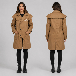 Manteau long imperméable en toile cirée pour femme, style western, fabrication OEM, exportateur d'usine sous marque privée - Product Image 4