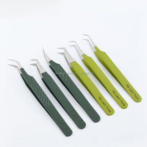New Wholesale Fiber Tip Eyelash Extension Tweezer Micro Grip Custom Color High Quality Lash <b>Tool</b> - Product Image 1