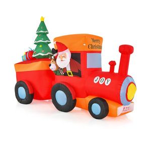 Decorazioni Natalizie Gonfiabili a Forma di Treno da 2,6 Metri per Giardino - Product Image 1