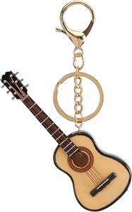 Llavero de guitarra de madera hecho a mano, elegante para el hogar, la oficina, bicicletas, patinetes y bolsos |   Regalo Único para Hombres, Mujeres, Niños y Niñas - Product Image 5