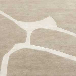 Alfombra Moderna Abstracta Anudada a Mano de Lana de Nueva Zelanda - Product Image 5