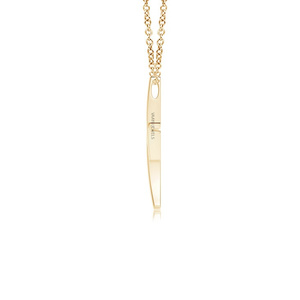 Pendentif minimaliste en diamant de laboratoire taillé en croix avec accent pavé, or 10K/14K/18K, argent 925/935, plaqué rhodium, pour anniversaire de mariage - Product Image 4