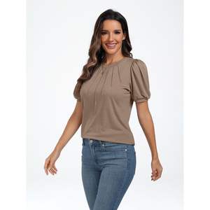 2025 2025, blusas elegantes de verano para mujer, camisas de manga corta, patrón bordado, trajes informales de negocios para primavera XS XL - Product Image 2