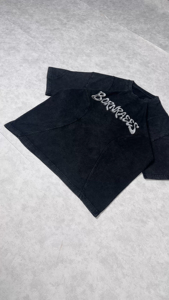 เสื้อยืดครอปทรงโอเวอร์ไซส์สไตล์วินเทจสตรีทแวร์ผ้าคอตตอนหนานุ่มพิมพ์ลายกราฟิกยูนิเซ็กซ์แฟชั่นลุคย้อนยุค - Product Image 1