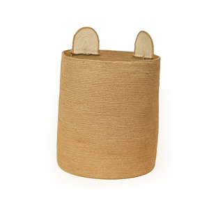 Cesta de Almacenamiento de Juguetes Multifuncional de Yute Natural Tejida a Mano, Ecológica y Moderna, con Diseño de Cara de Oso, Organizador para Cuarto de Bebé - Product Image 6