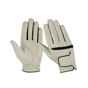 Guantes de Golf Blancos de Piel de Cabretta para Mano Derecha con Agarre, Transpirables, para Deportes al Aire Libre, Venta al Por Mayor - Product Image 1