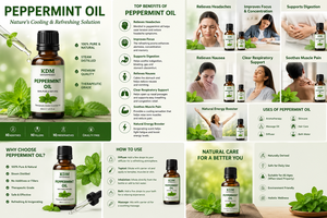 น้ำมันเปปเปอร์มินต์กลั่นด้วยไอน้ำ 100% จากธรรมชาติ | ผู้ผลิต | ผู้จัดจำหน่าย | ผู้ค้าส่ง | KDM Enterprises | อินเดีย - Product Image 5