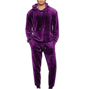 Custom Logo Acid Wash Solid Velour Pullover Hoodie Trouser Tracksuit Man Latest Tracksuits <b>Oversized</b> Thick <b>Joggers</b> 2 Piece Sets - Product Image 6