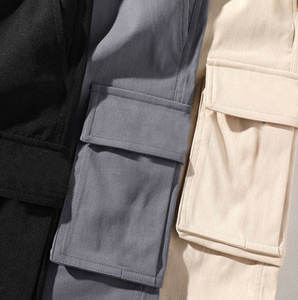 Men's Classic Cotton Spandex <b>Cargo</b> Stretch Shorts with Solid Pattern Casual Wholesale Drawstring Pants - Product Image 6