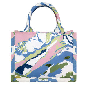 Bolsa de Mano de Lona a Rayas de Alta Calidad al por Mayor, Diseño de Bordado Único, para Compras, Viajes Diarios, Verano, Otoño e Invierno - Product Image 1