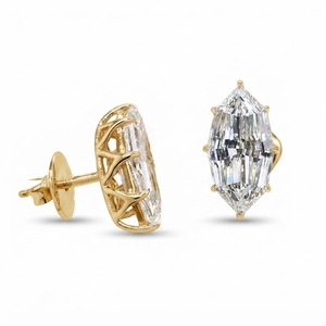 ต่างหูเพชรทรงมาร์คีส์ 4 กะรัต รับรองโดย IGI ตัวเรือนทองคำขาว 14K เครื่องประดับหรูหราสำหรับงานปาร์ตี้ เหมาะสำหรับผู้หญิง - Product Image 3