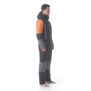 Mono de esquí impermeable con capucha para hombre, con bloques de color, aislamiento Primaloft, cierre de cremallera, traje de nieve para adultos para invierno y actividades al aire libre - Product Image 3