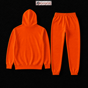 Conjunto Deportivo para Hombre con Sudadera con Capucha y Estampado Gráfico Naranja, Pantalones Jogger, Ropa Deportiva Casual, Venta al Por Mayor - Product Image 6