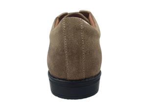 Chaussures habillées pour hommes en daim marron, style Derby, à lacets, bout pointu, respirantes, semelle extérieure en caoutchouc antidérapante, pour le bureau et la carrière, toutes saisons, couleur unie - Product Image 2