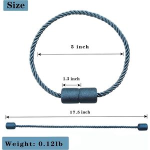 Set di 2 Eleganti Fermatende in Corda, Supporti Decorativi per Tende da Esterno, Accessori Magnetici per Finestre - Product Image 2