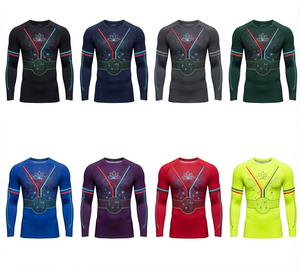 เสื้อรัดรูปแขนยาวลายกราฟิกดีไซน์ทันสมัยปี 2026 สำหรับผู้ชาย เล่นกีฬา ฟิตเนส แห้งเร็ว สตรีทแวร์ ขายส่ง - Product Image 3