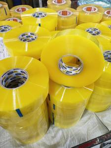 Cinta de Embalaje Transparente Marrón de una Sola Cara, Venta al por Mayor de Fábrica, Rollo Jumbo de BOPP Resistente al Calor, Autoadhesiva con Acrílico de Fusión en Caliente - Product Image 3